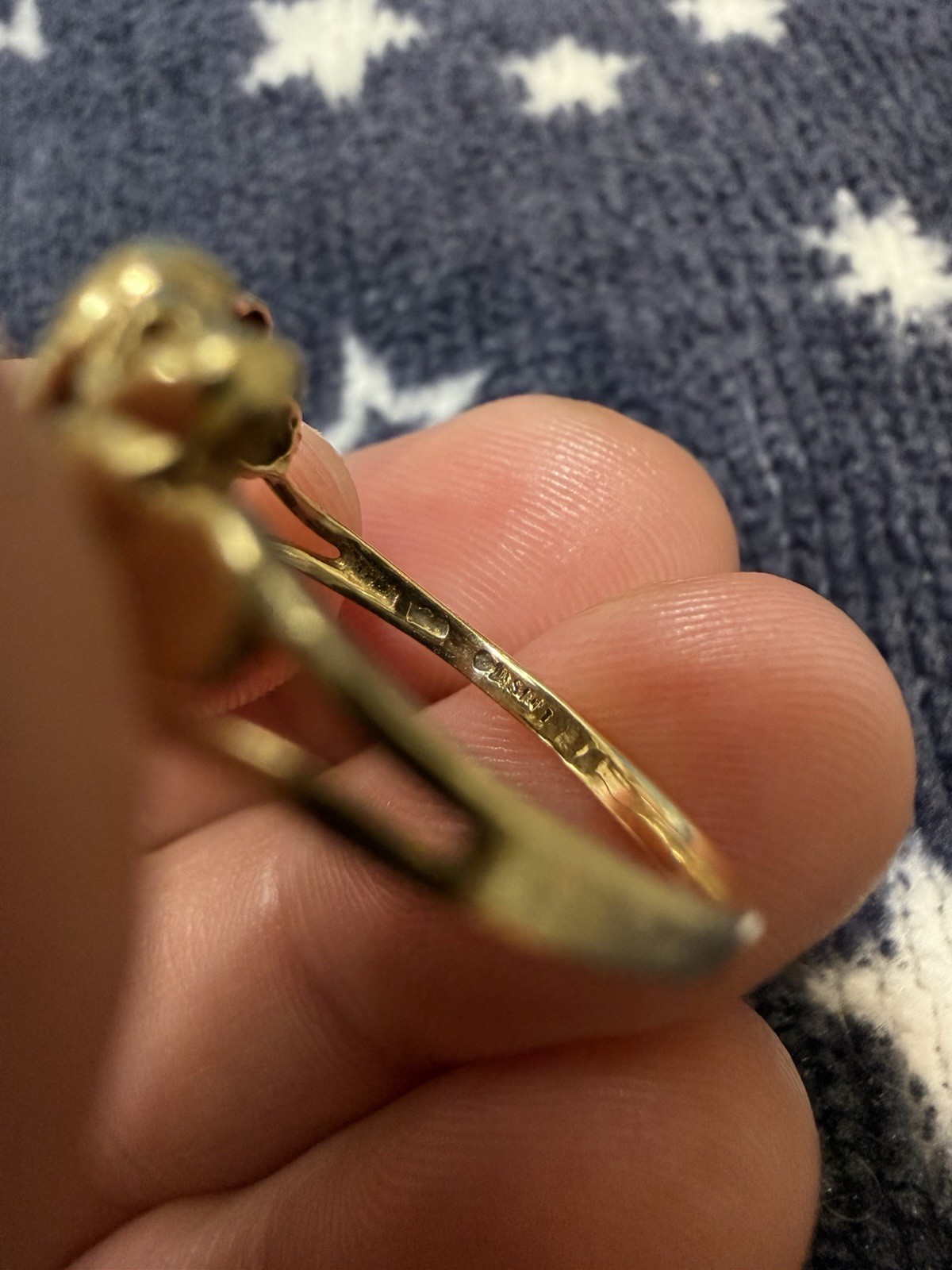 Vintage 10K Solid Gold Disney Mickey & Minnie Mouse Heart Ring Size 6.75 Tested