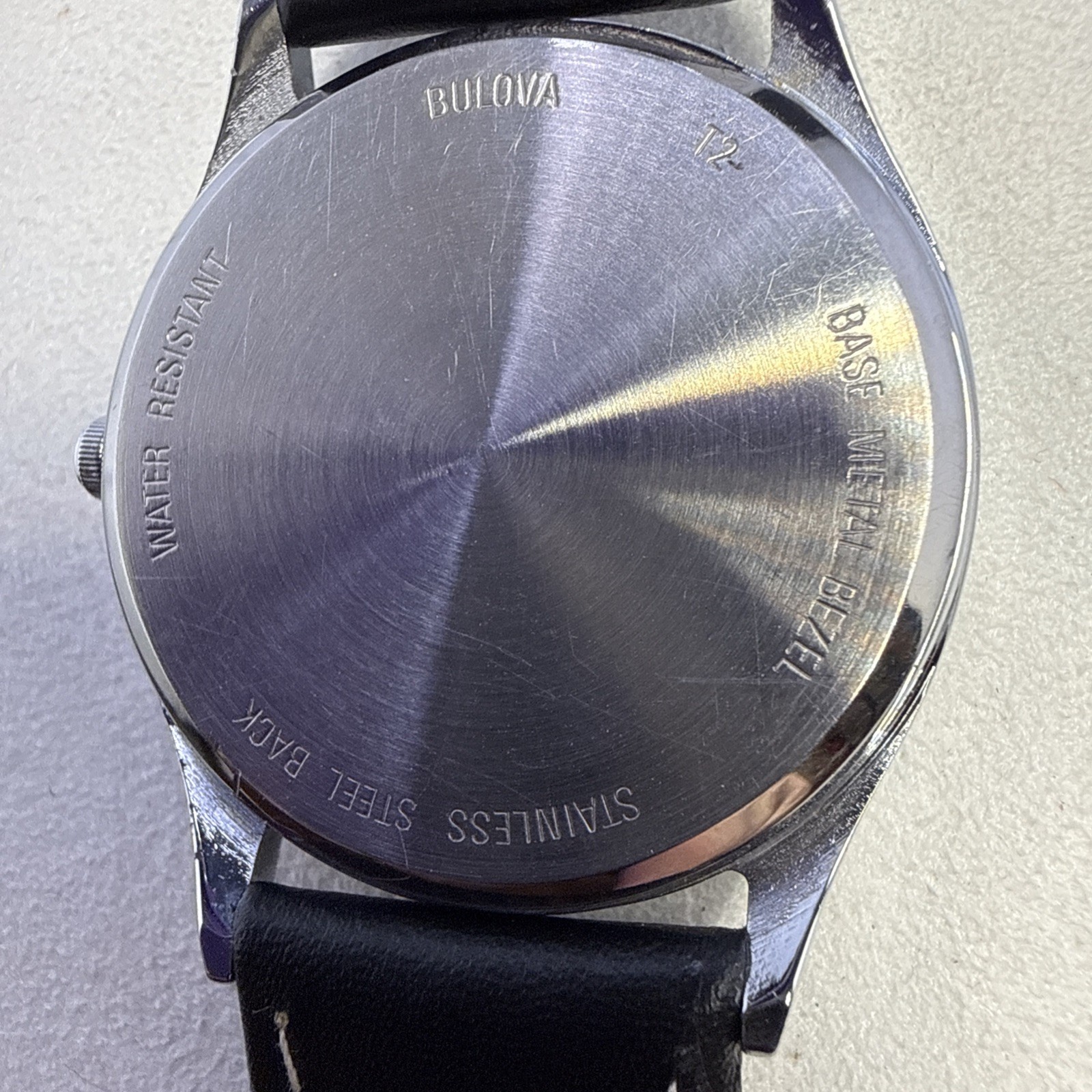 Vintage Caravelle By Bulova Men’s Mechanical Watch Working New leather Band 32MM