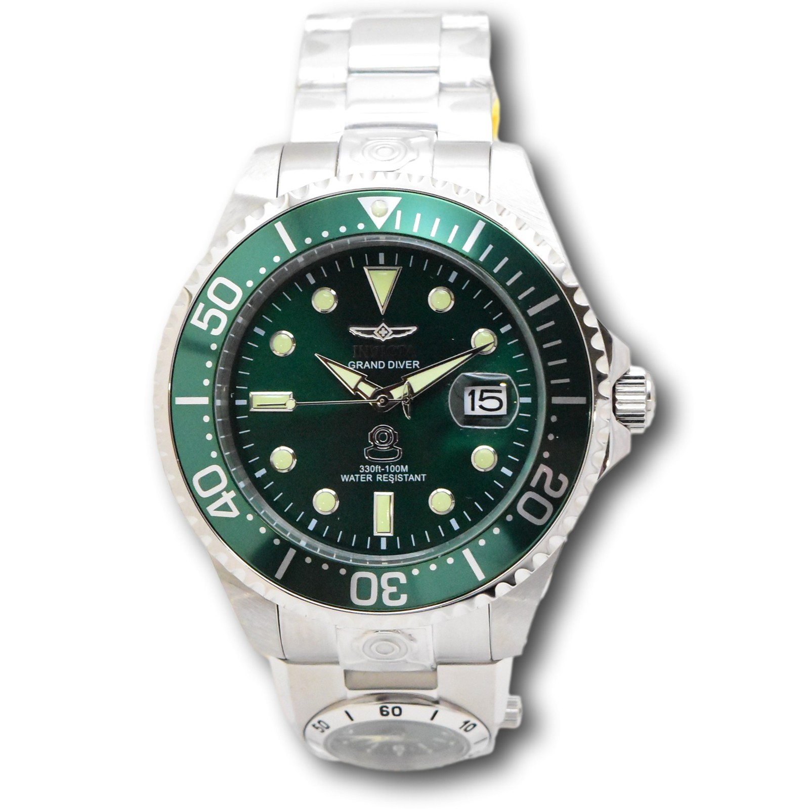 Invicta Emerald Royale – 47mm Grand Diver Automatic Dual Time Watch 45811