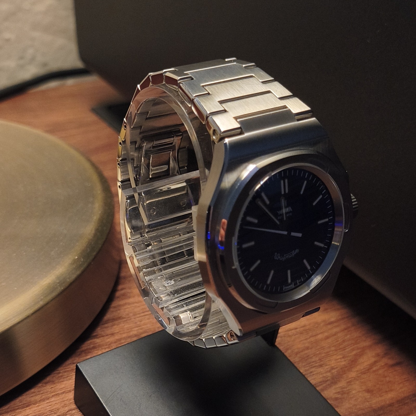 Yema Wristmaster Traveller Micro Rotor Automatic Watch – Blue Dial W/ Extras