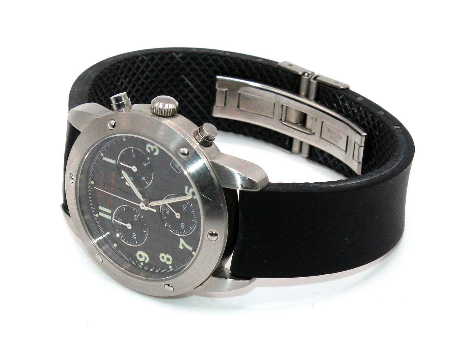 Men’s Mercedes Benz Watch 467-280 Black Dial, Date, Chrono Resin Band