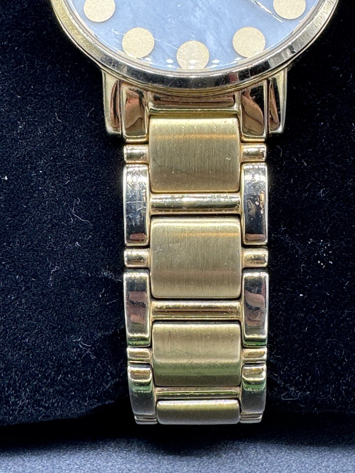 Kate Spade New York Metro Dot Womens Gold Stainless Analog Quartz Watch 0737