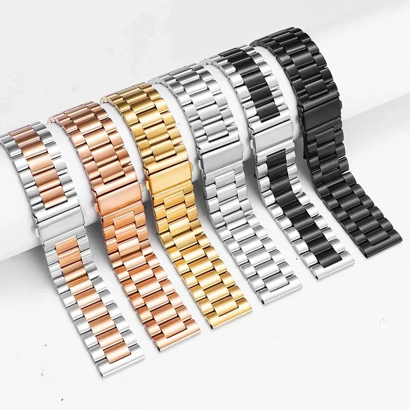 22mm Stainless Steel Watch Band Classic Link Strap For Movado Bold 3600261