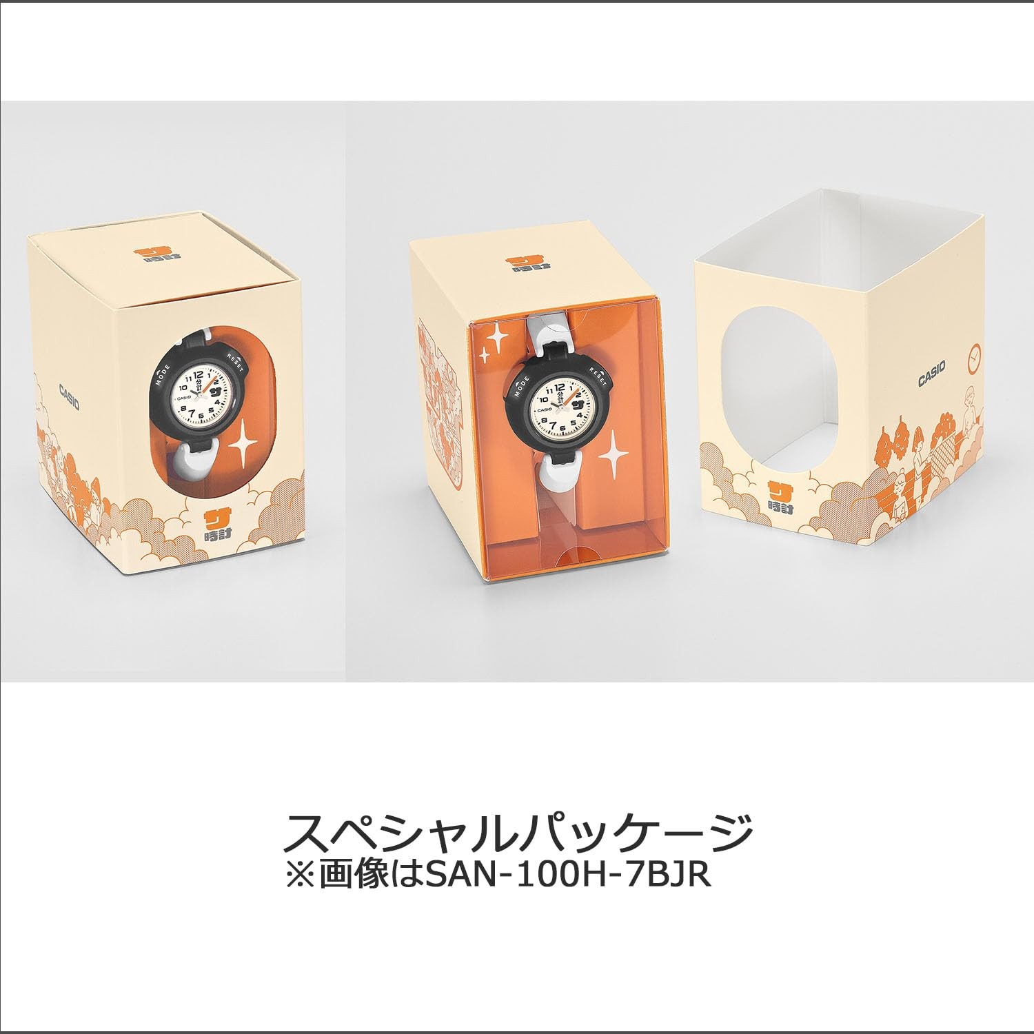 Unused CASIO Sauna Ikitai SAN-100H-7BJR White Quartz Men’s Watch in Box