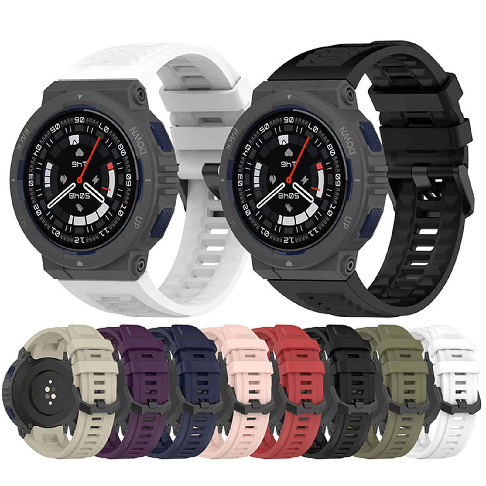 Multi-color Optional Silicone Watch Strap Part For Amazfit Active Edge（A2212）