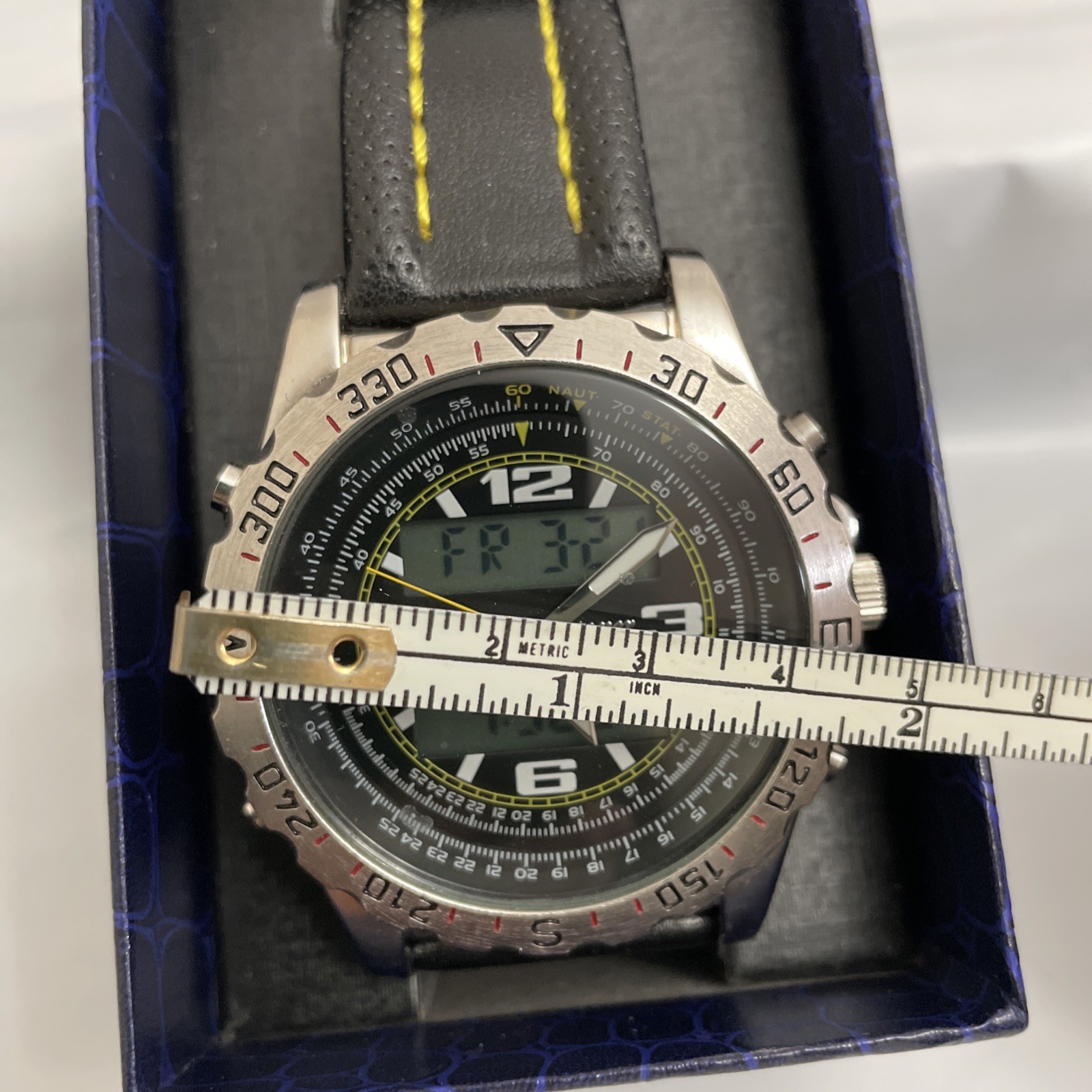 STAUER Centurion Hybrid Chrono Watch Stainless Steel Ana-Digi Quartz #20409