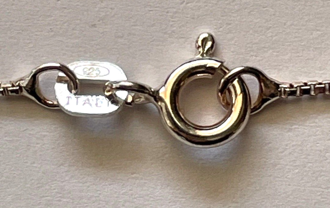 Vintage STERLING SILVER Necklace Chain MARKED ITALY Makers Mark 19″ 925 3.9gr