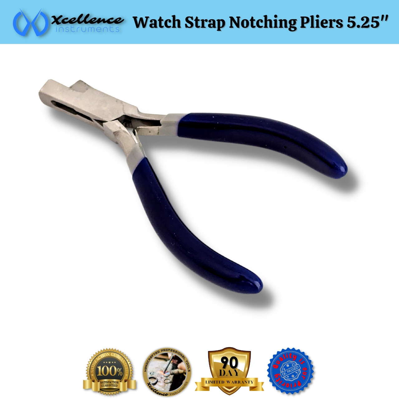 Xcellence Leather & Rubber Watch Strap Notching Pliers Repair Tools 5.25″ Purple