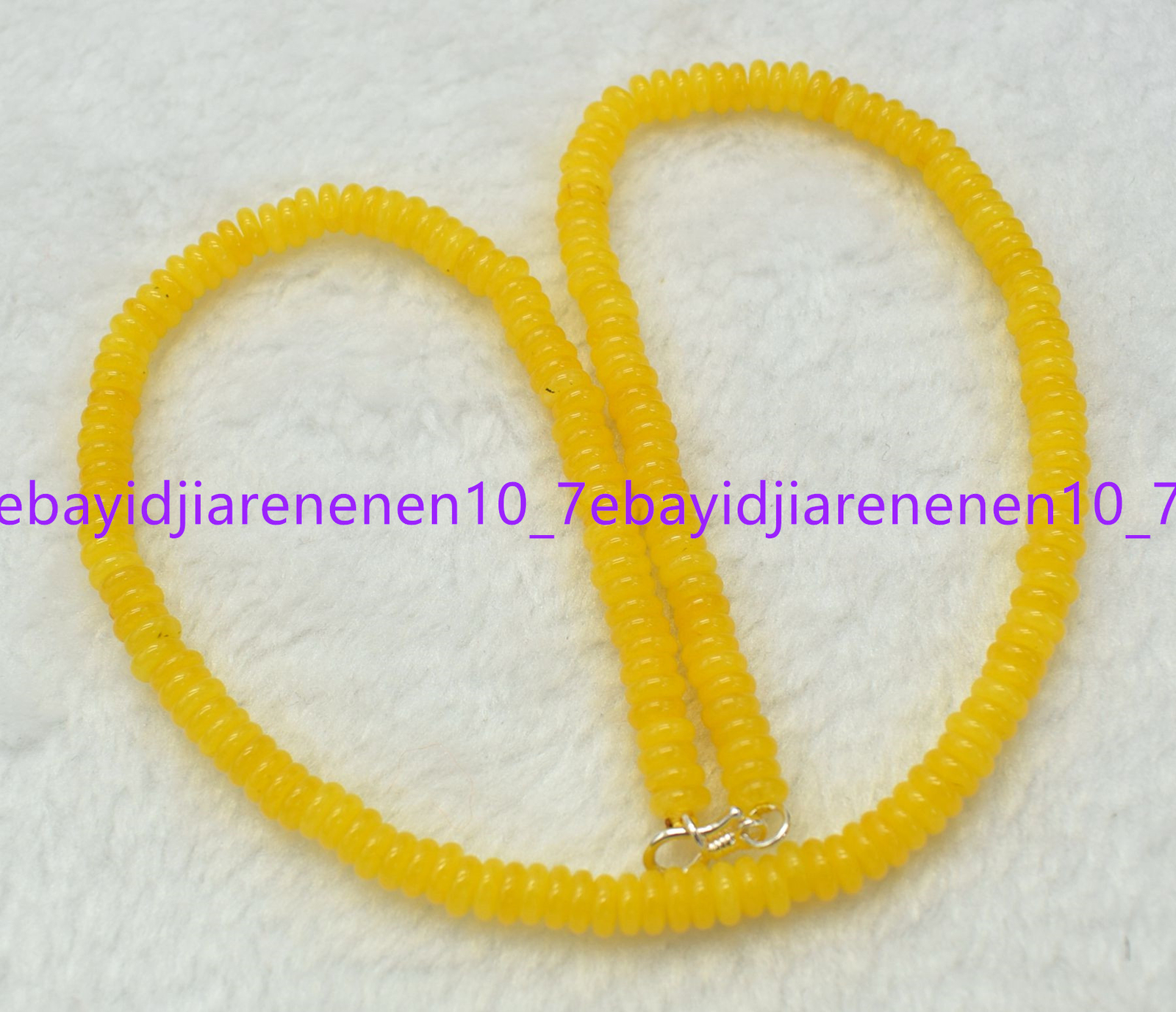 Fashion 3x8mm 4x10mm Natural Yellow Topaz Gemstone Abacus Beads Necklace 18 in
