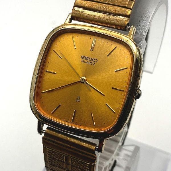 SEIKO Dolce 6030-5300 Square Men’s Quartz Dress Watch Stainless Japan