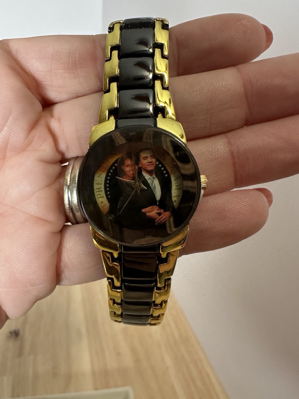 RARE Charles Raymond President Barack Obama Michelle Obama Watch Set No4324 NOS