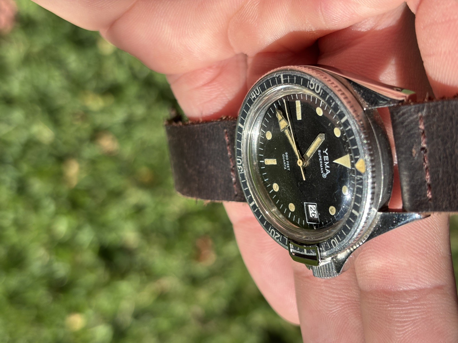 Vintage Yema Superman — Quartz — A+ Condition — Lovely Patina