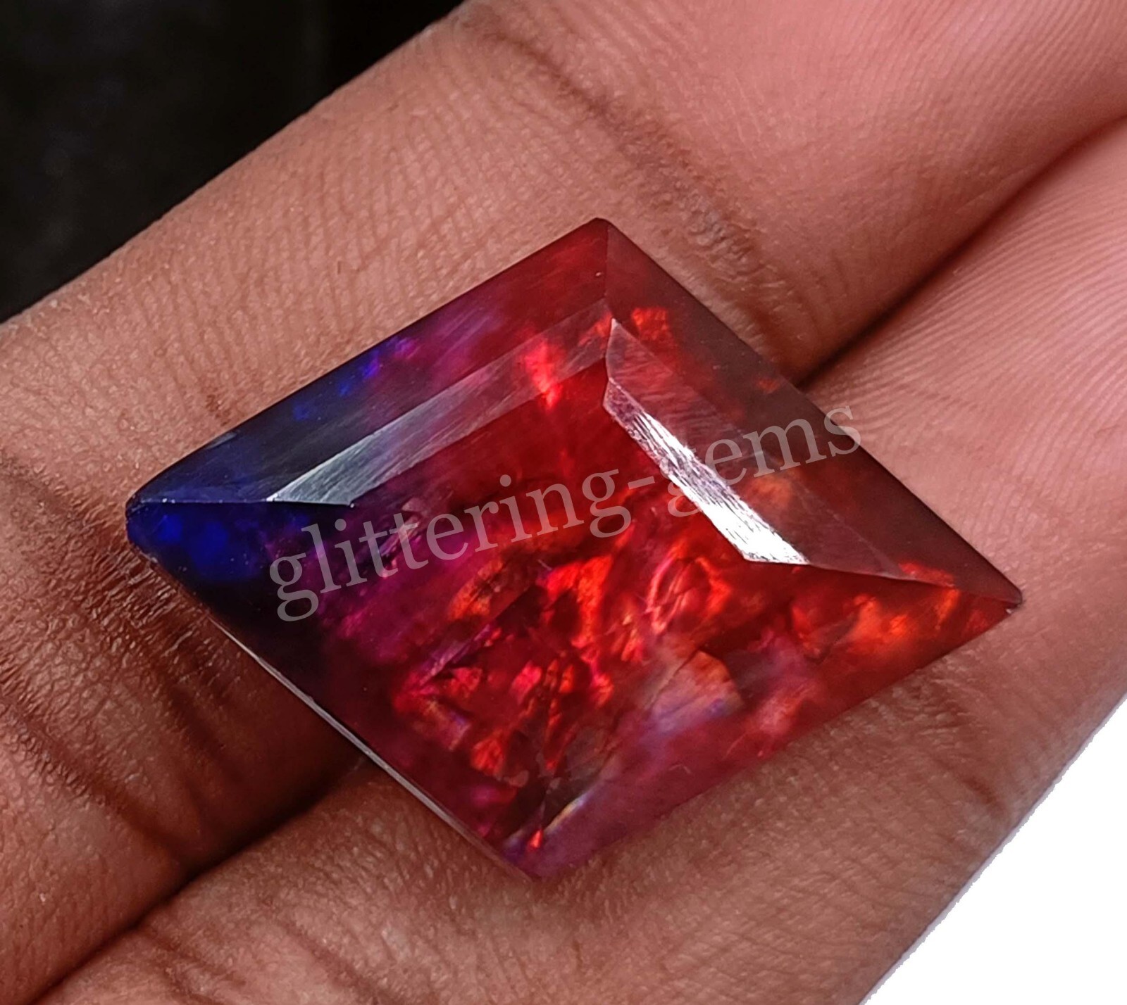 BiColor Ammolite Like Opal 24.45Ct Natural IGL Doublet Loose Gems Kite Shape 5DA
