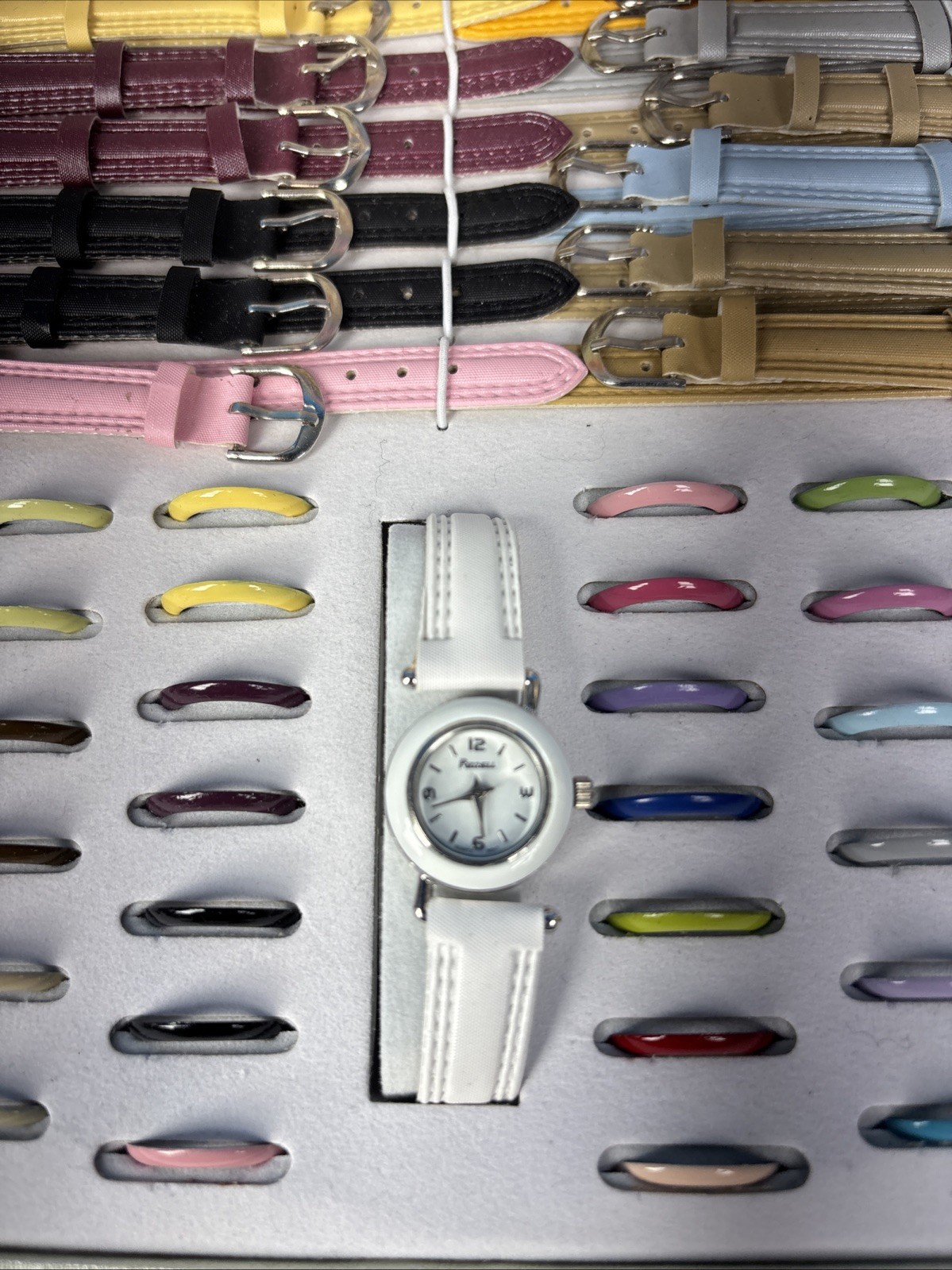 Vintage Raynell 80 Interchangeable Watch Set Multi Color Band and Bezels