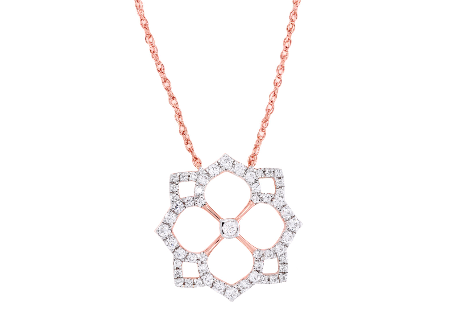 0.45 Ct Round Cut Lab Grown Diamond Necklace Pendant 925 Sterling Silver / Solid