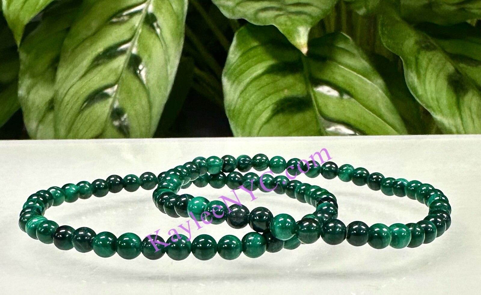 Wholesale 6 Pcs Natural Malachite 4mm 7.5” Healing Stretch Bracelet