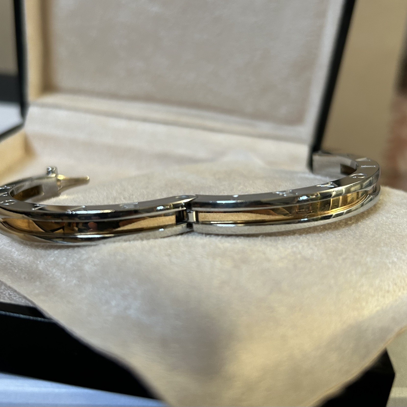 Bulgari B.Zero 1 Women’s Bracelet, 18K Yellow Gold and steel – XS /14cm PRISTINE