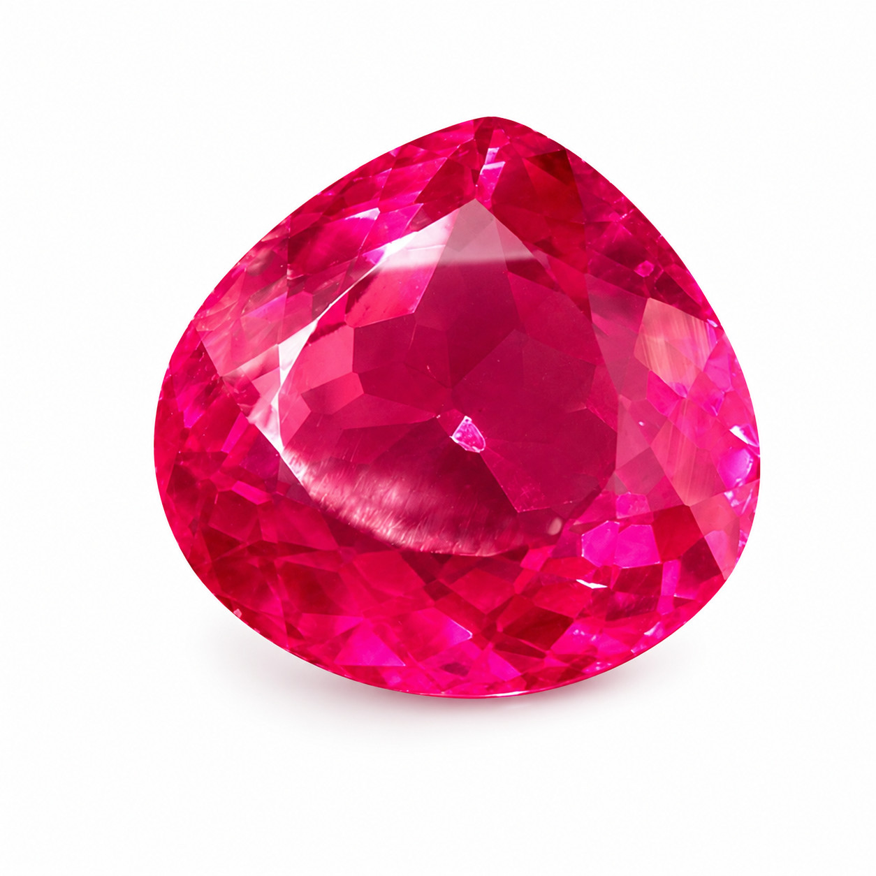 46.35 Ct+ 20×20 MM GIE Certified Natural Pink Sapphire Pear Cut Loose Gems F04