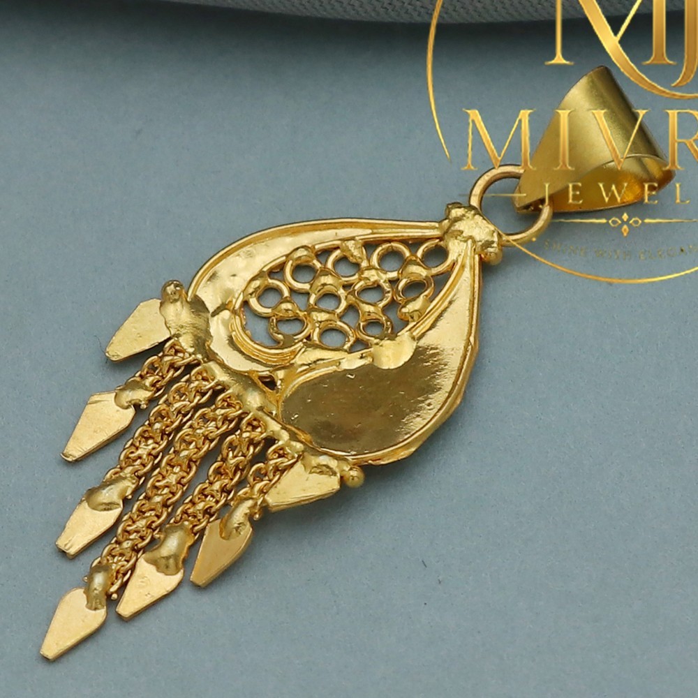 20K Seal Solid Gold Pendant 4.1cm Designer Business Men Jewelry Handcrafted Gift