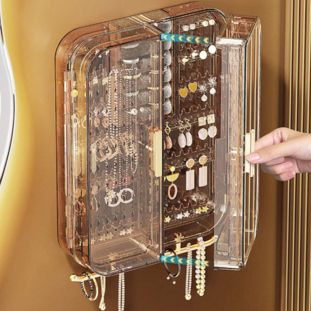 Jewelry Storage Organizer Multipurpose Wall Hanging Double Side Jewelry Box