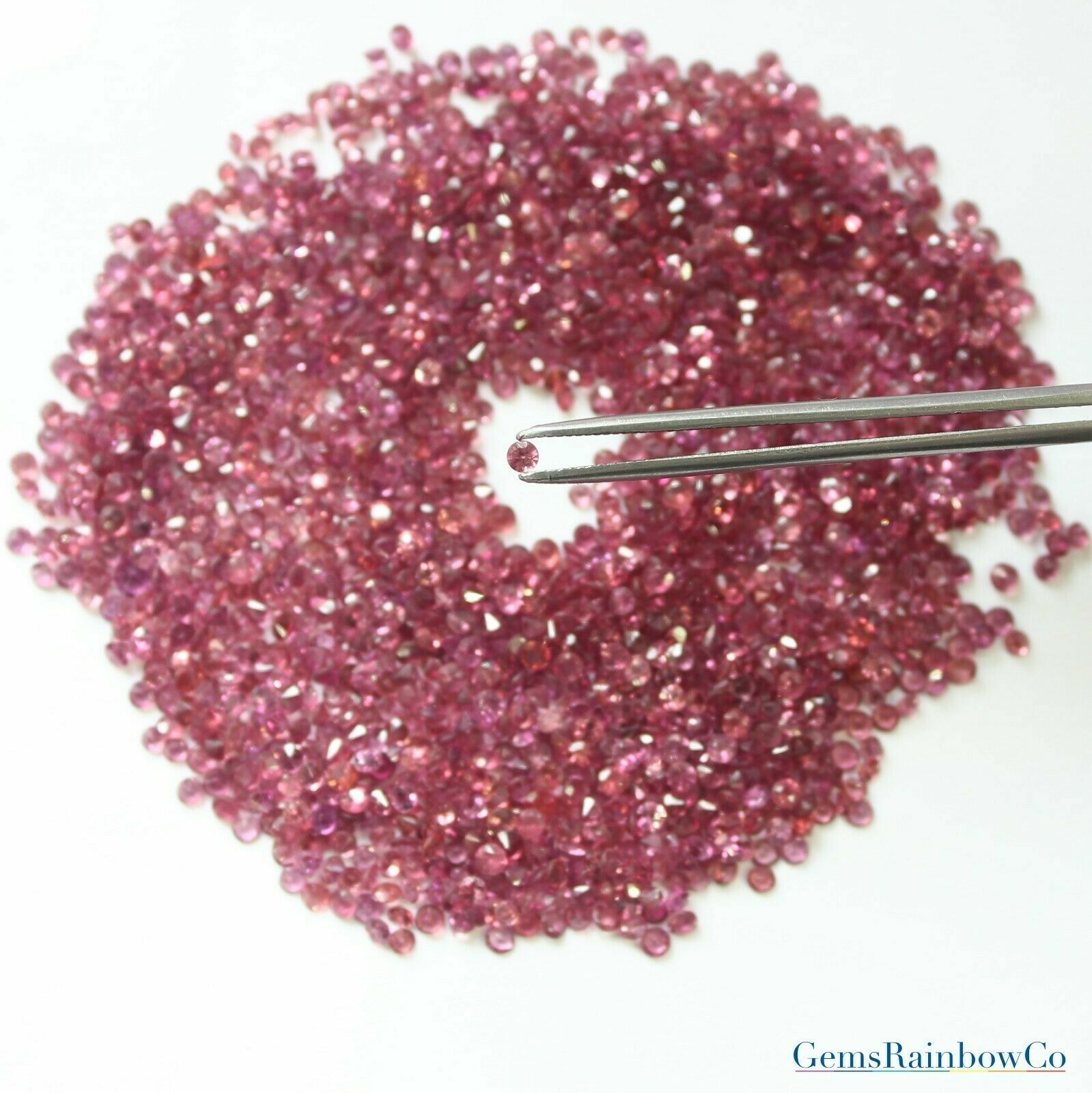 Natural Rhodolite Garnet Round Cut 2mm to 2.5mm Loose gemstone, in Lots 50 Piece