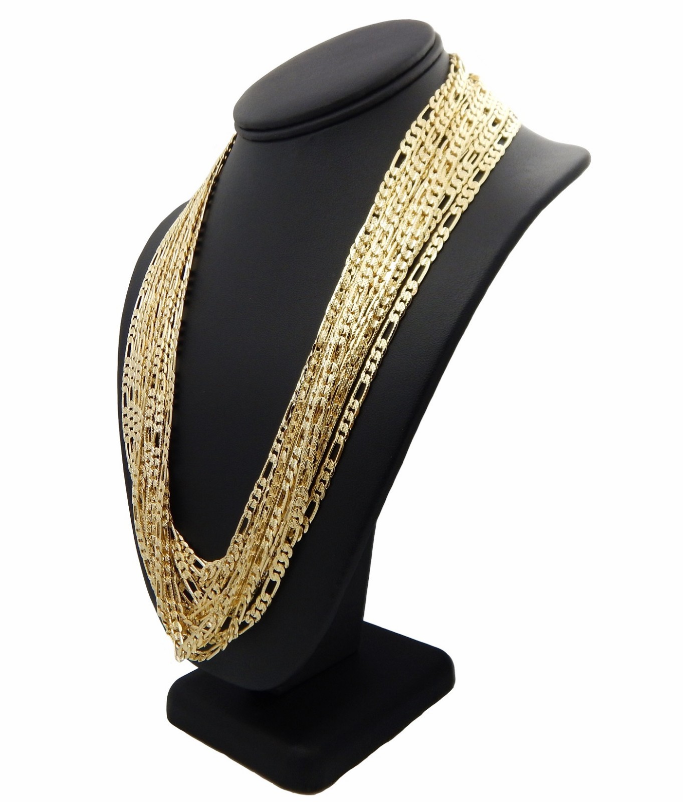 Mens 5mm Italian Figaro Link Chain Diamond Cut 12 Piece 8″ 20″ 24″ Wholesale
