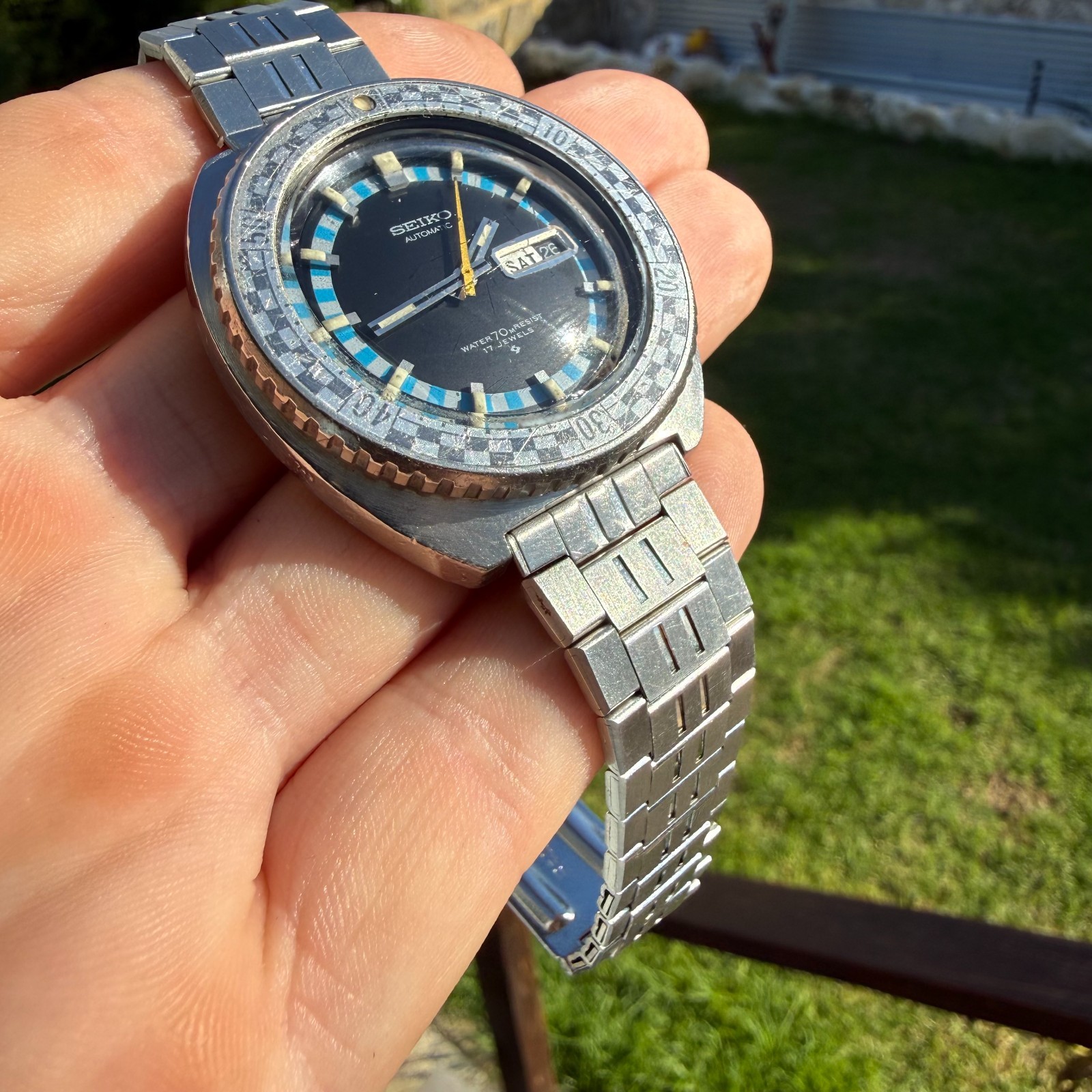Vintage Seiko Rally Diver 6106-8227 Automatic “Checker Flag” Daini Seikosha 1970
