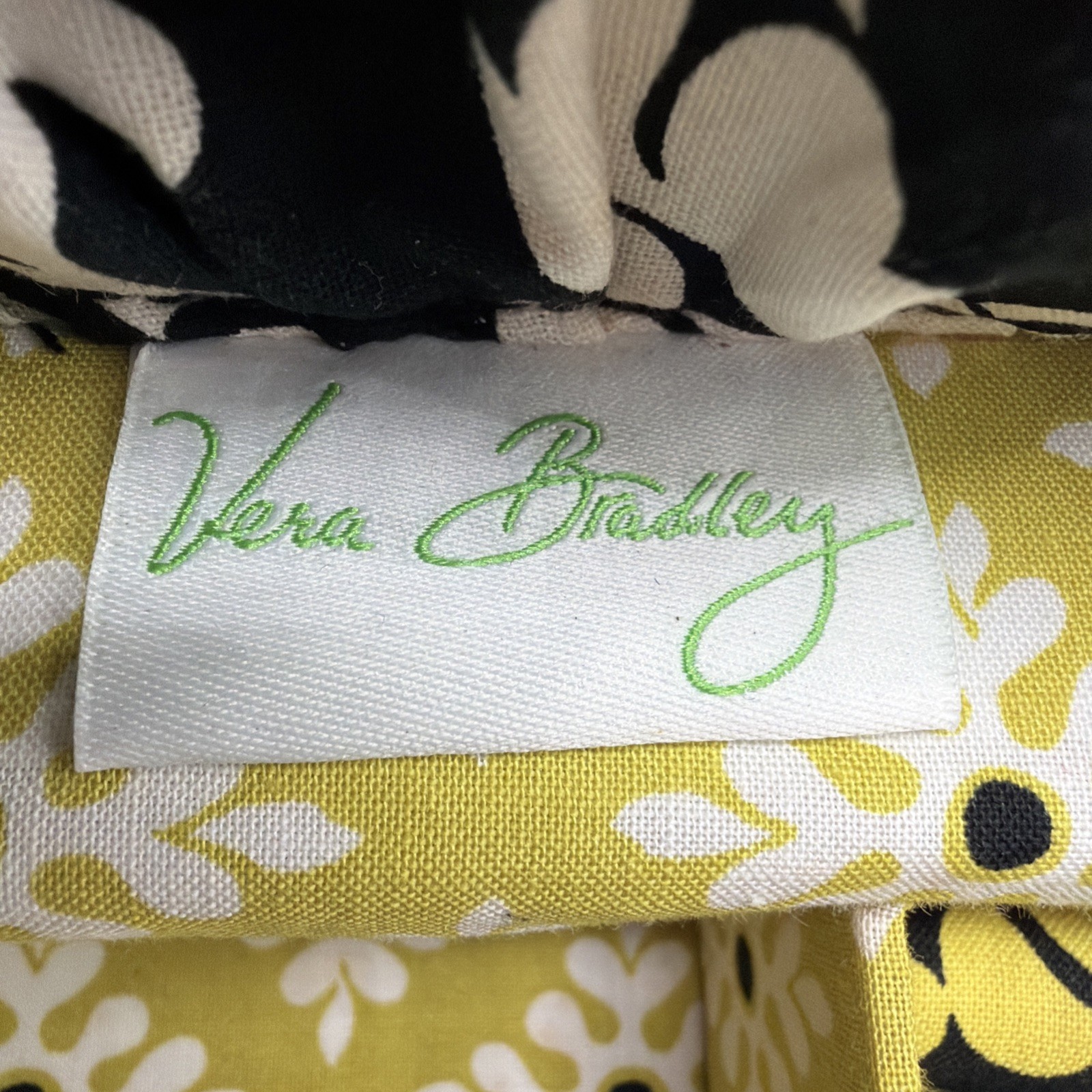 Vera Bradley Baroque Quilted Yellow Green Black And Gray Travel Jewelry Box