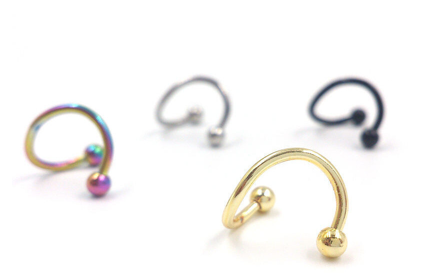 2 Pcs Industrial Scaffold Bar Ear Lip Piercing S Barbell Stianless Steel Gift