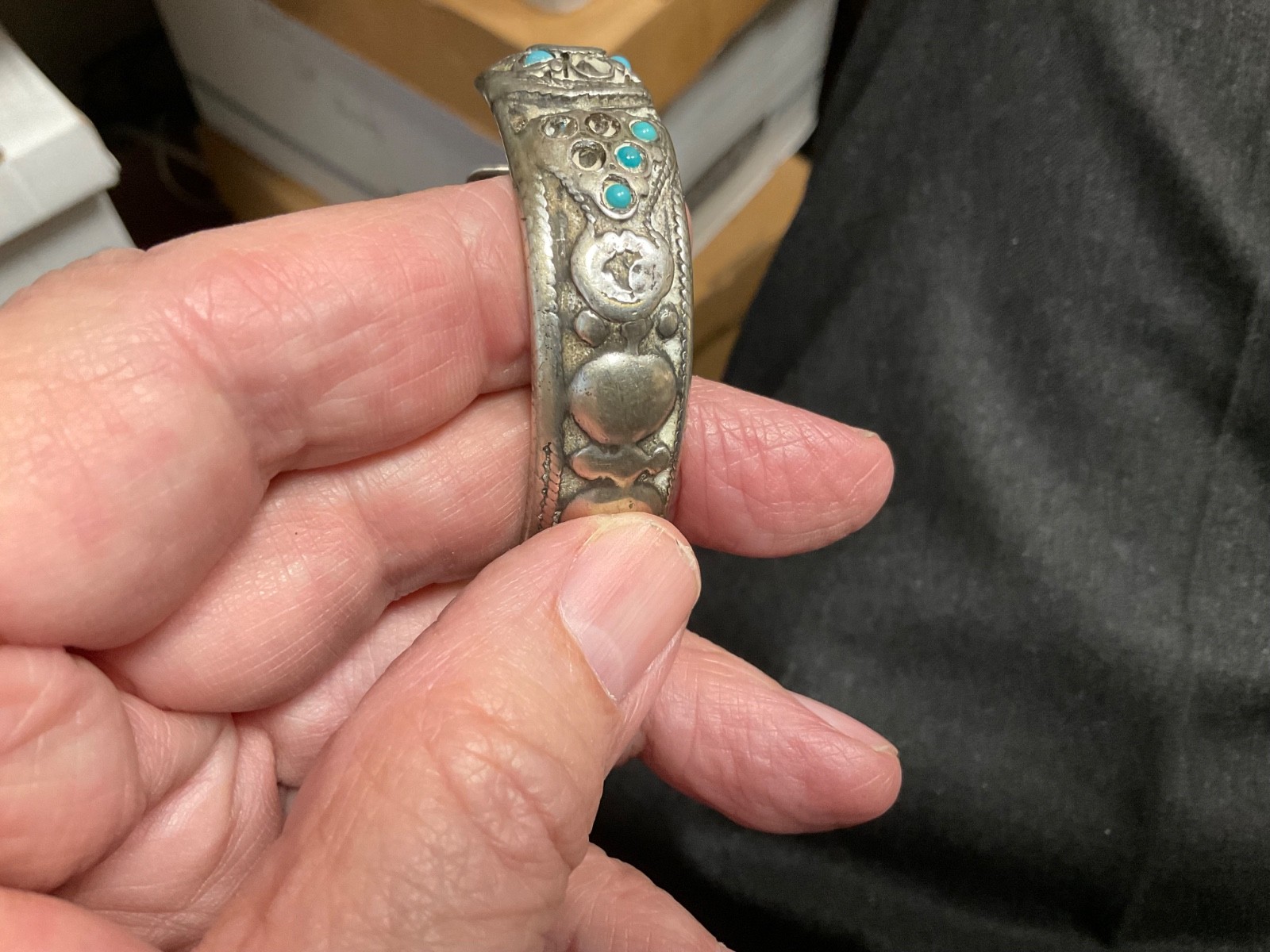 Afghan Kuchi/Pashtun Silver Tribal Cuff, Mid 20th Century, 69.20 Grams