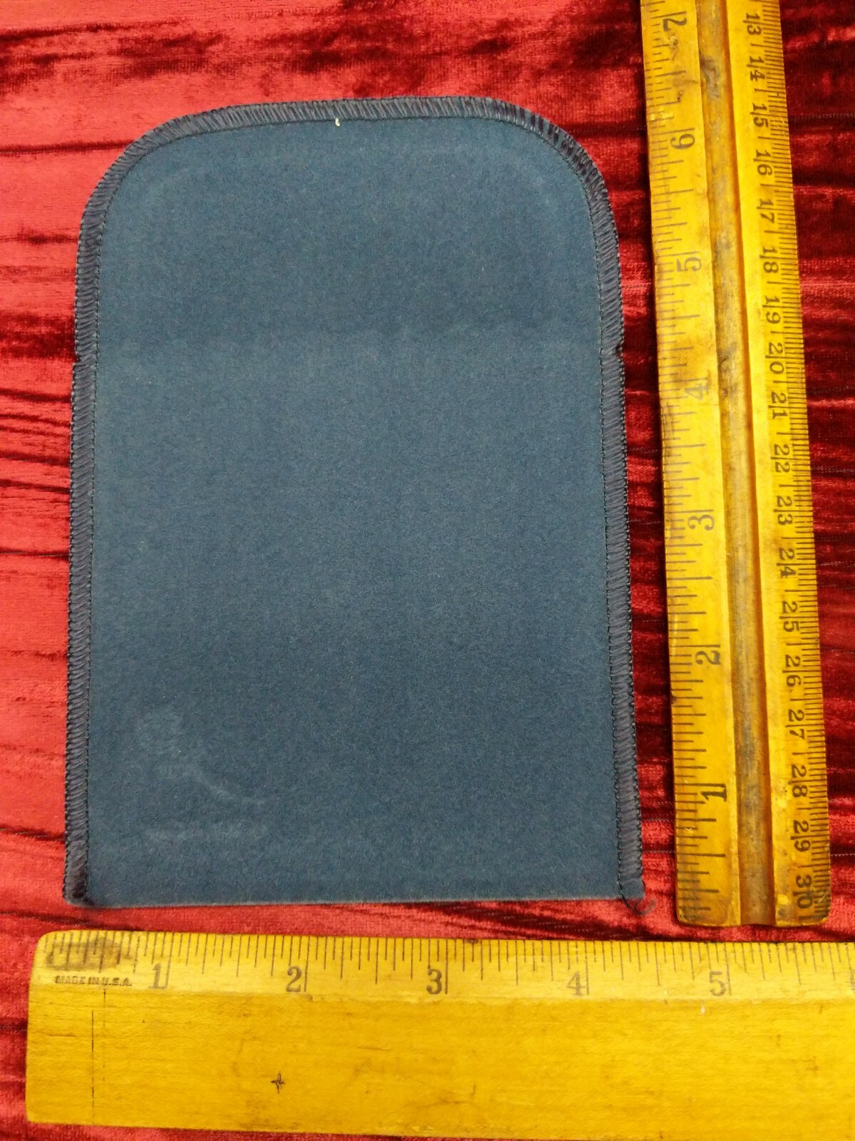 12X New NOS Blue Felt 4″X6″ Pouch Lot 10kt Gold Rose Stamped Keep Jewelry Coins