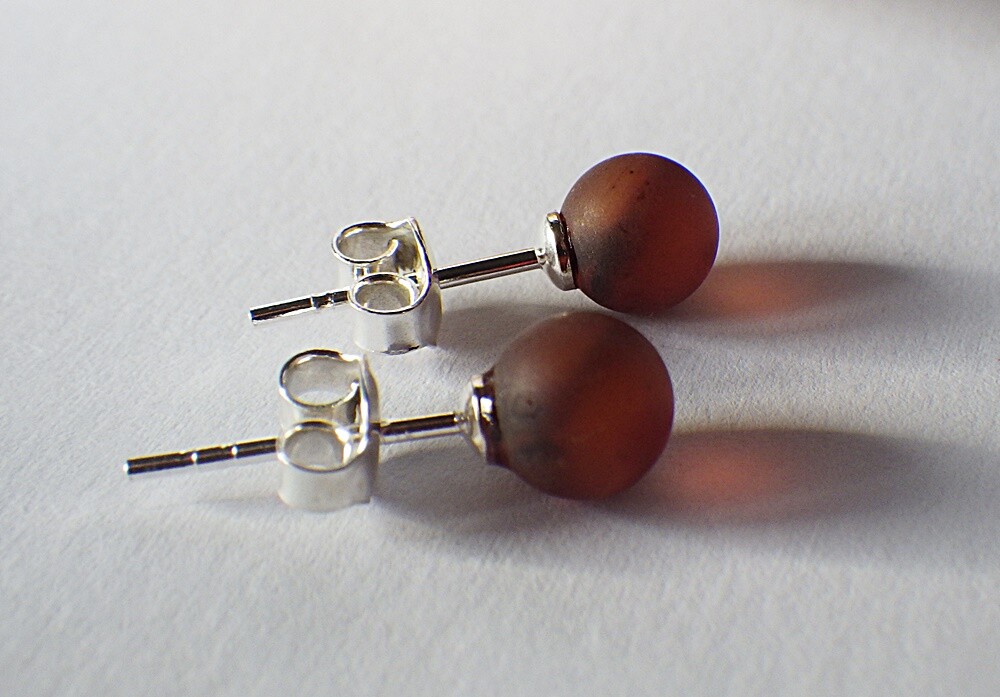 Jewelry Lot Chrysoprase 8mm Stud Earrings Round Various Studs Small Silver