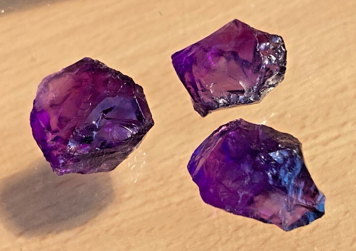 Amethyst Large Faceting Rough Earth Mined Gemtones Excellent Deep Colours