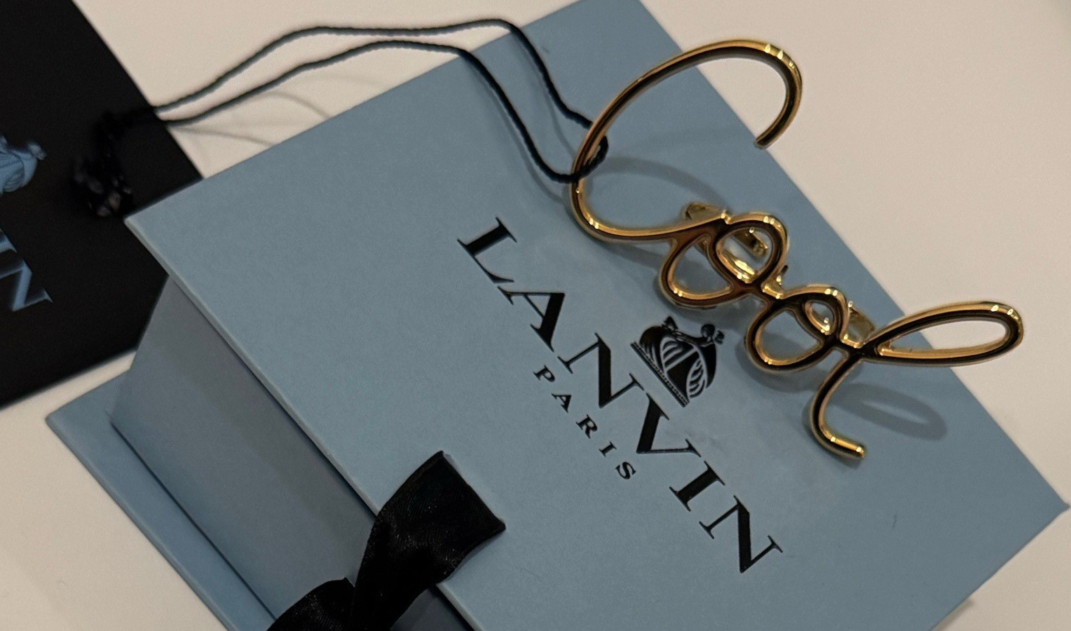 Lanvin Paris Gold Metal ‘COOL’ ring