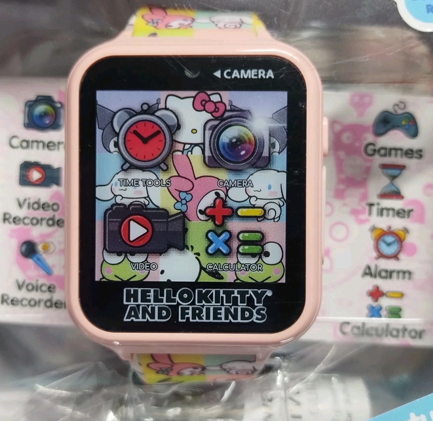 Girls Hello Kitty & Friends Light-Up Interactive Touch Screen Watch Camera Games