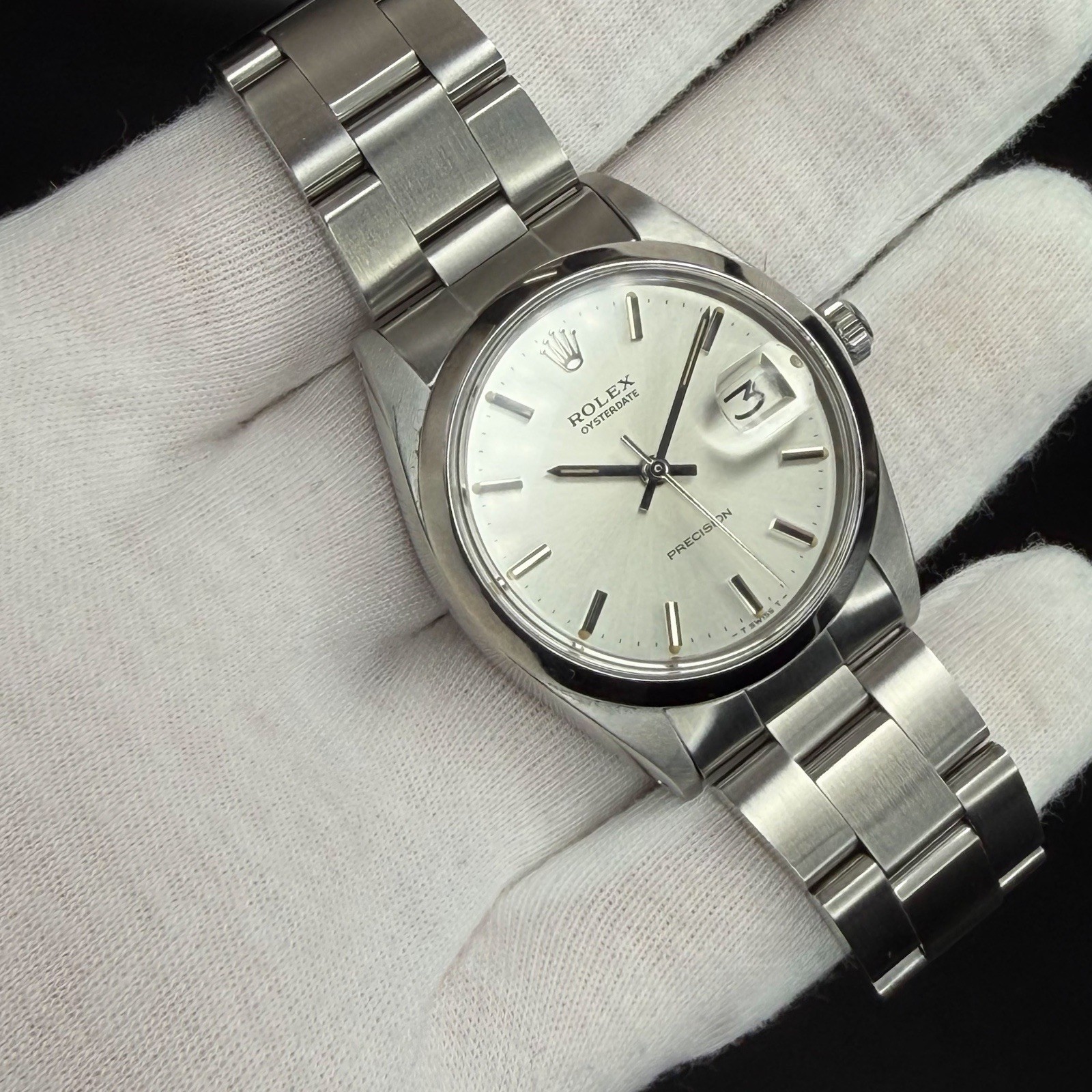 Rolex Oysterdate Precision 6694 Manual Wind Silver Dial 1971 eBay Authenticated