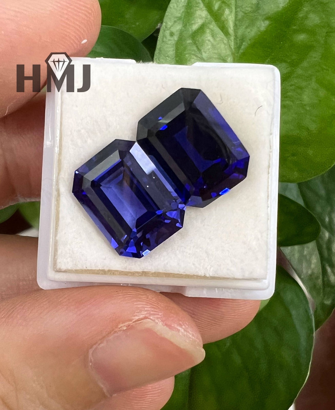 Emerald Shape Lab Created Royal Blue Sapphire Stones AGL Jewelry Loose Gemstones