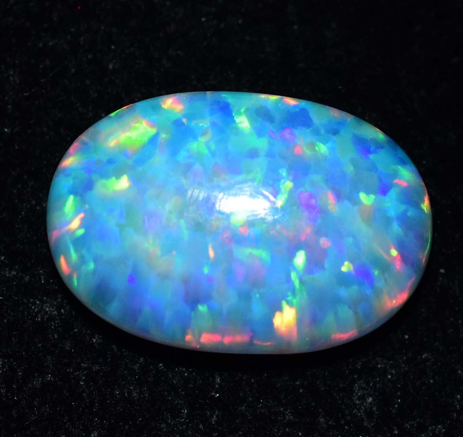 Natural Ethiopian Fire Opal 10.70 CT AGL Certified Play Of Color Loose Gemstone