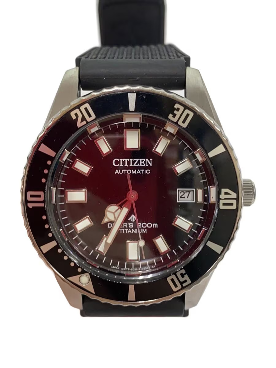 CITIZEN Automatic Watch Analog Rubber Black Black 9051 S129010