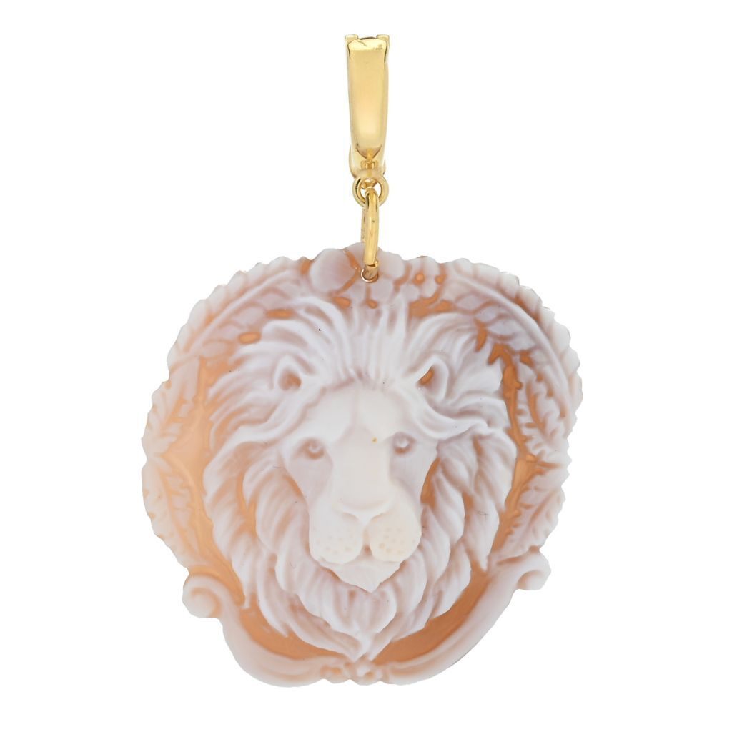 Cameo Italiano “Elysse” Choice of Jungle Animal Shell Cameo Enhancer Pendant