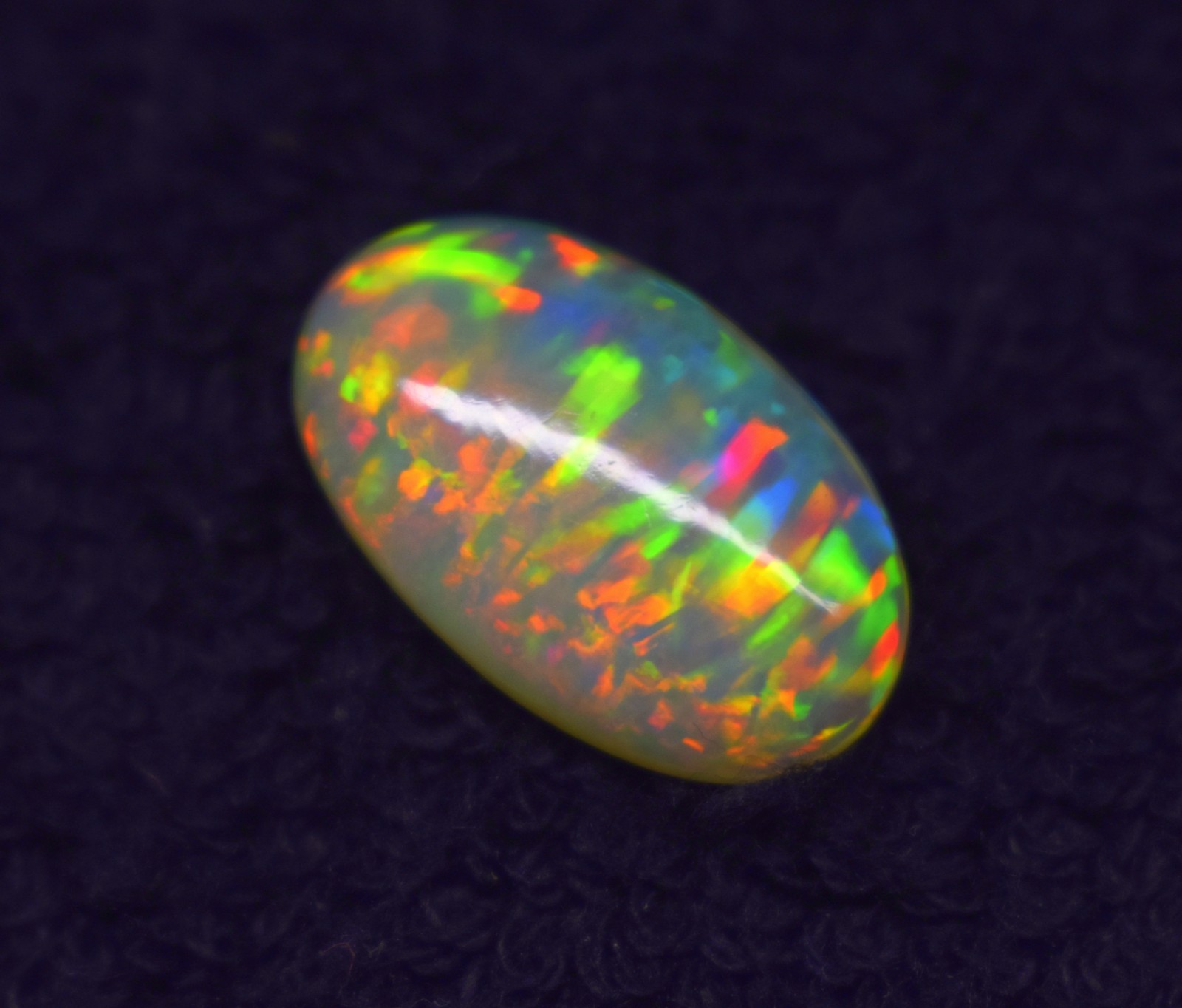 9.2 CT Ethiopian Opal Galaxy Fire Crystal Oval Loose Cabochon Gemstone Pendant
