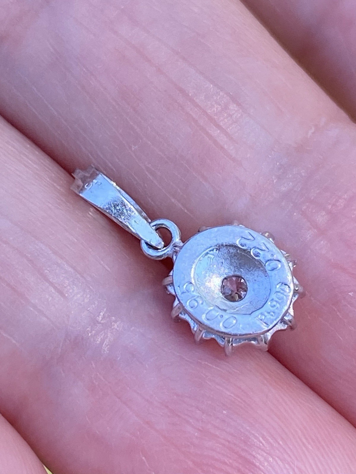 Platinum 0.32CTW 100% Natural Quality Diamond Halo Pendant
