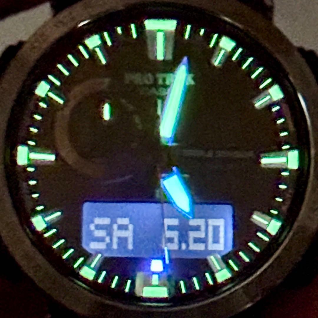 PROTREK PRW 60Y Radio Solar Black Triple Sensor