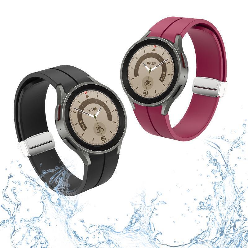 Magnetic Silicone Band Strap For Samsung Galaxy Watch 6 40mm 44mm Classic 43/47