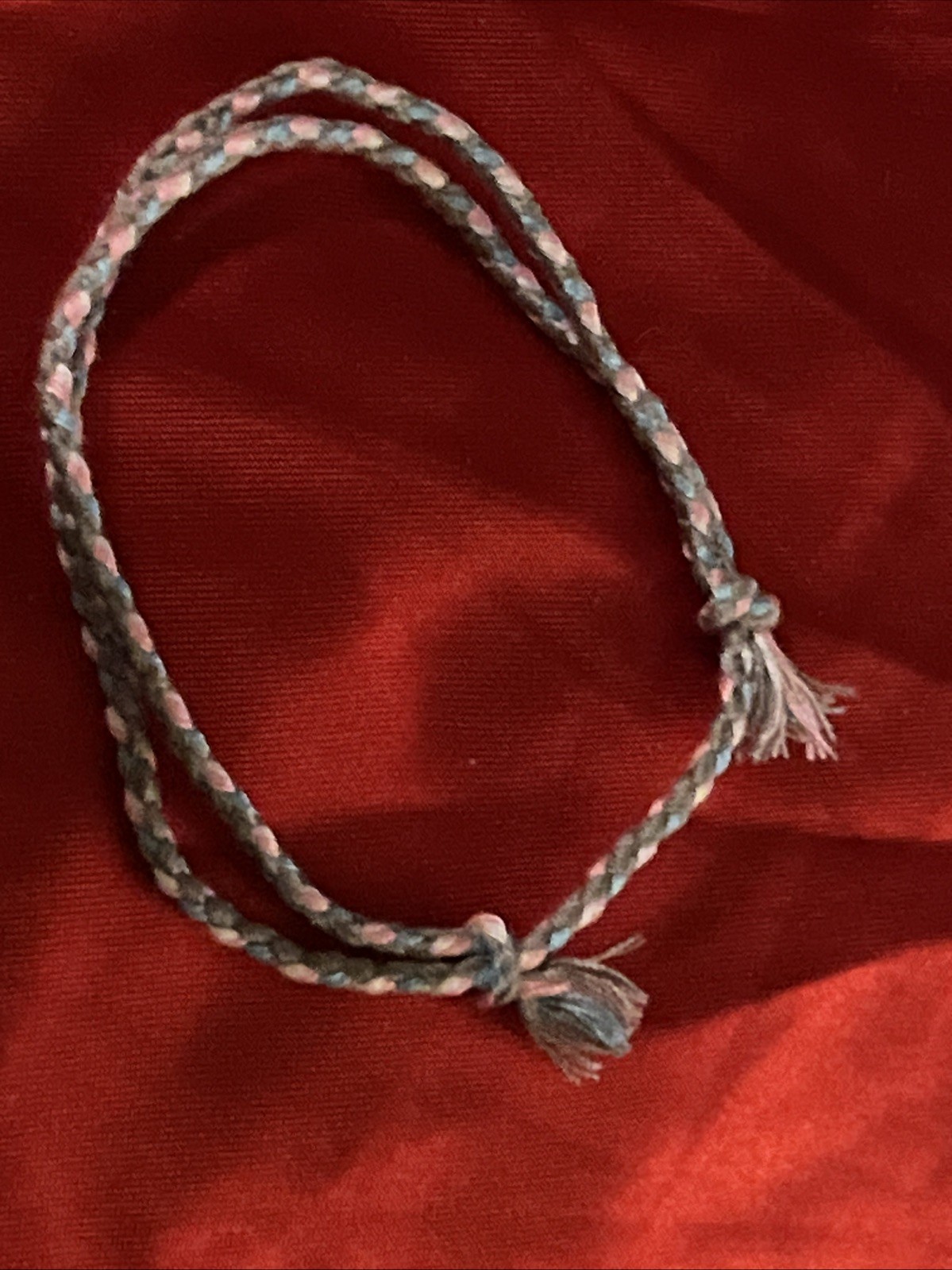 NEW BOHO BRAIDED THREAD FRIENDSHIP BRACELET ADJUSTABLE SKY BLUE GRAY PINK WHITE