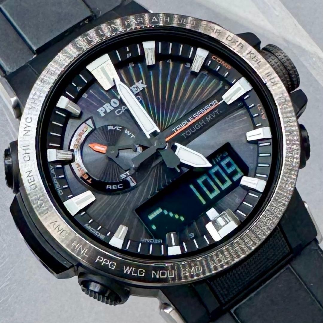 PROTREK PRW 60Y Radio Solar Black Triple Sensor