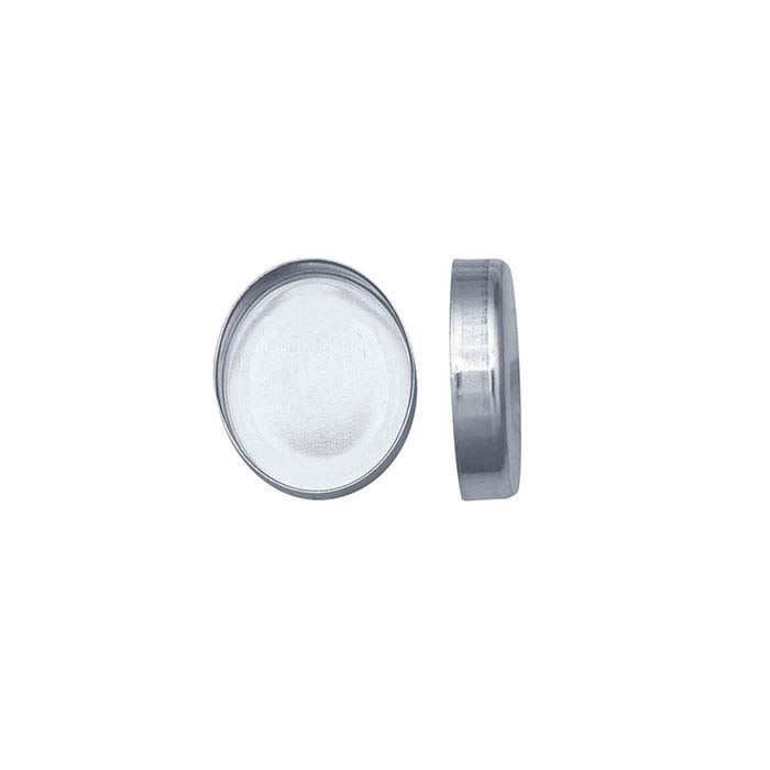 One 16x12mm Plain Oval Sterling Silver Bezel Cup Setting 32gauge 12x16mm