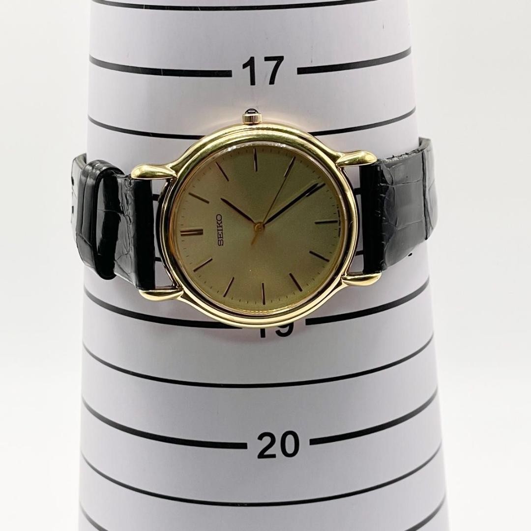 New battery replaced / fully functional SEIKO gold round quartz men’s watch