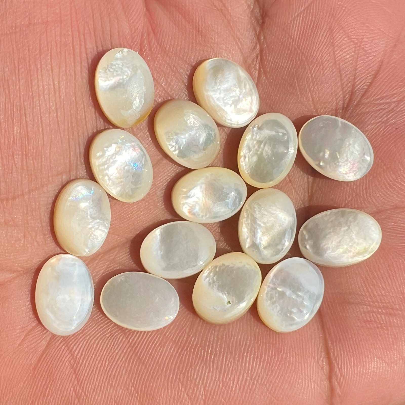 Natural Mother of Pearl Oval 5×7 mm to 15×20 mm Cabochon Loose Gemstone