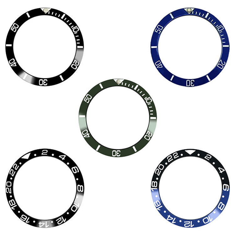 Aluminum / Ceramic Bezel Insert Watch Ring Replacement For 40mm GMT SUB Watch